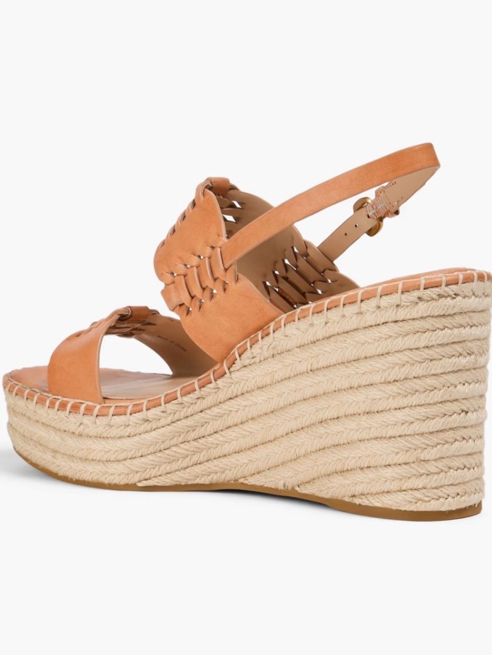NWT: VERONICA BEARD Riya leather espadrille wedge sandals, sz 10 - Picture 3 of 7